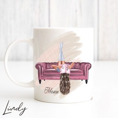 Персонализирана чаша за подарък "Момиче, което обича да чете"