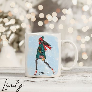 Персонализирана чаша за подарък "Зимно момиче"