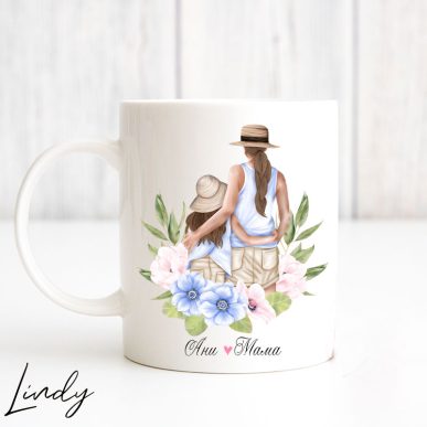 Персонализирана чаша за подарък "Майка и дъщеря"