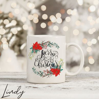 Чаша за подарък с надпис "Merry Christmas"