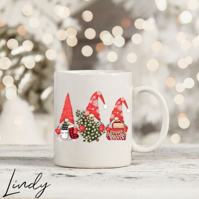 Чаша за подарък за Коледа "Гномчета"