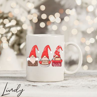 Чаша за подарък за Коледа "Гномчета"