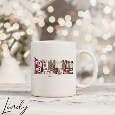 Чаша за подарък за Коледа "Believe"