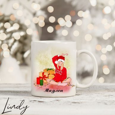 Персонализирана чаша за подарък "Christmas girl"