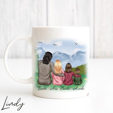 Персонализирана чаша за подарък "Баба с внуци"