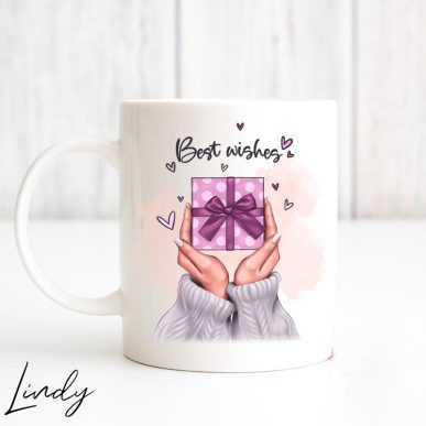 Персонализирана чаша за подарък "Best wishes"