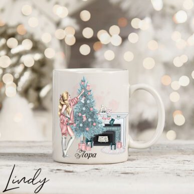 Персонализирана чаша за подарък за Коледа