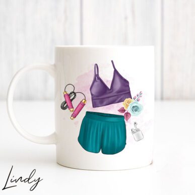 Персонализирана чаша за подарък "Готова за тренировка"