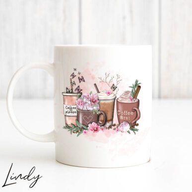 Чаша за подарък с надпис "Coffee please"