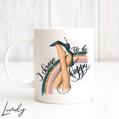 Чаша за подарък с надпис "I choose to be happy"