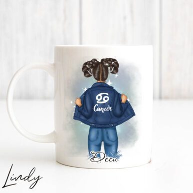 Персонализирана чаша за подарък за момиче зодия Рак