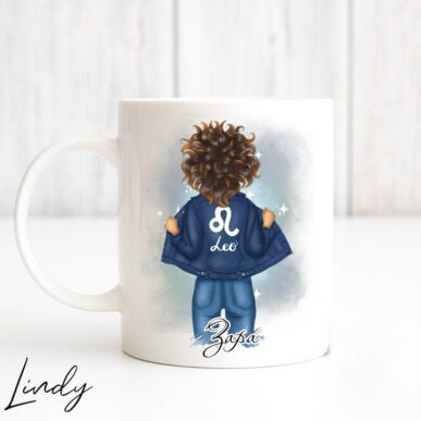 Персонализирана чаша за подарък за момиче зодия Лъв