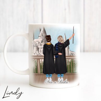 Персонализирана чаша за подарък "Приятелки, които обичат Хари Потър"