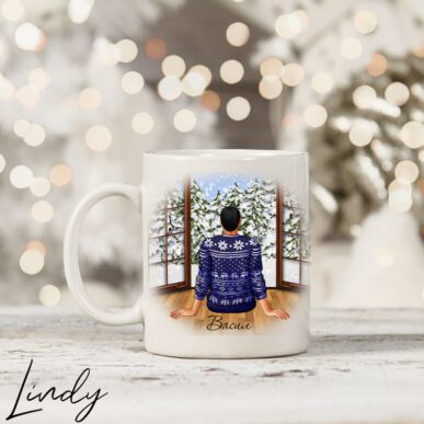 Персонализирана чаша за подарък за мъж за Коледа