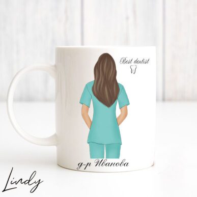 Персонализирана чаша подарък за зъболекарка