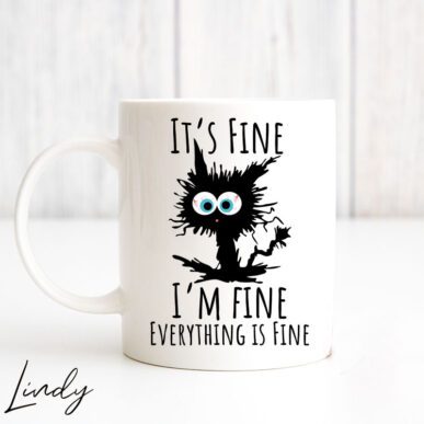 Чаша за подарък с надпис "I'm fine"