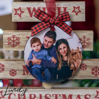 Персонализиран коледен орнамент със снимка