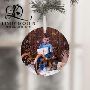 Персонализиран коледен орнамент със снимка