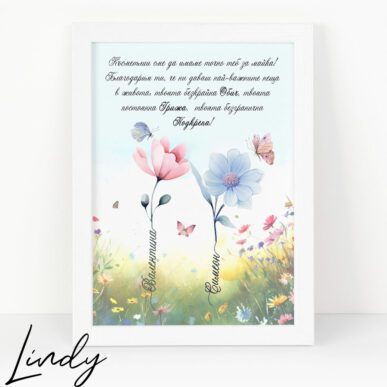 Персонализирана рамка подарък за мама за 8-ми март