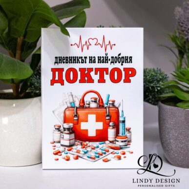 Персонализиран бележник с име, подарък за доктор