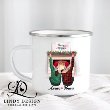 Персонализирано канче за подарък "Коледни приятелки"