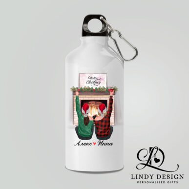 Персонализирана алуминиева бутилка "Коледни приятелки"