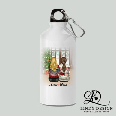 Персонализирана алуминиева бутилка "Коледни приятелки"