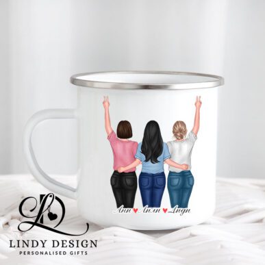 Персонализирано метално канче "Приятелки"