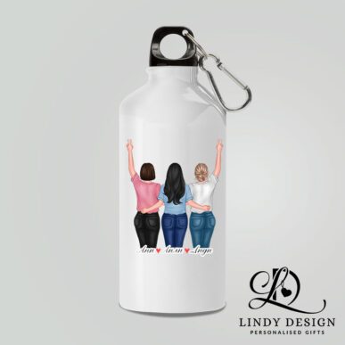 Персонализирана алуминиева бутилка "Приятелки"