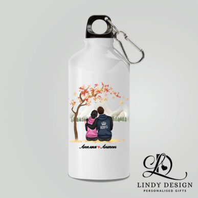 Персонализирана алуминиева бутилка "Влюбени"