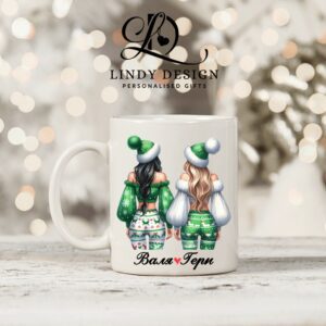 Коледна чаша за приятелки Зимни пуловери