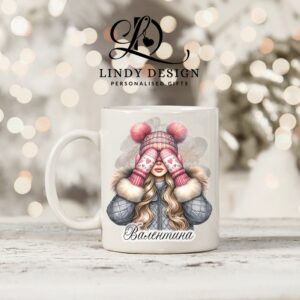 Персонализирана чаша за подарък Зимно момиче