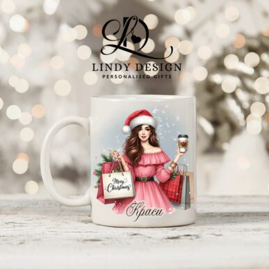 Персонализирана чаша за подарък "Christmas shopping"