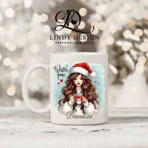 Персонализирана чаша за подарък Зимно момиче