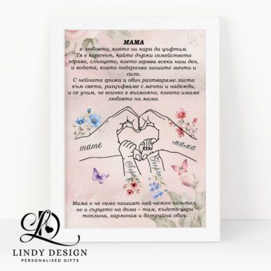 Персонализирана рамка подарък за мама