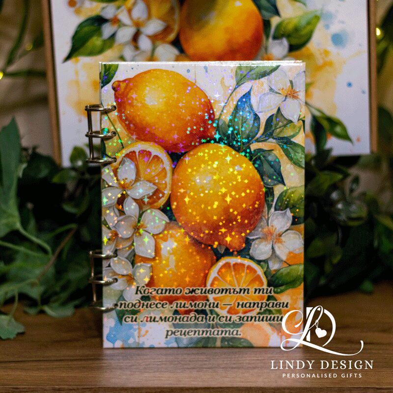 Подаръчен комплект Лимонена свежест | Lindy Design | Чаша за подарък | Чаша по поръчка Подаръчен комплект Лимонена свежест
