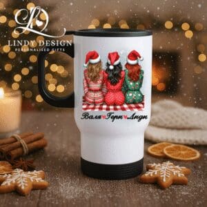 Коледна термо чаша за приятелки Весела компания