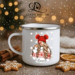 Коледно канче Коледно момиче с близалка