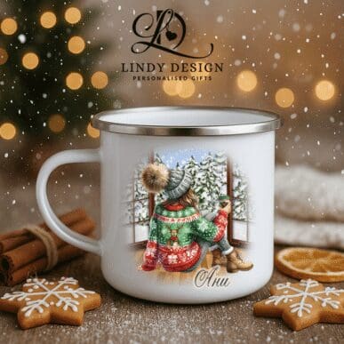 Коледно канче „Момиче с чаша“