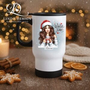 Персонализирана термо чаша за Коледа „Winter Time“